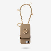 Allure Chain Series-  Protective Wireless Charging Wallet Phone Case with Wristlet - iPhone 16e