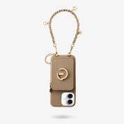 Allure Chain Series-  Protective Wireless Charging Wallet Phone Case with Wristlet - iPhone 16