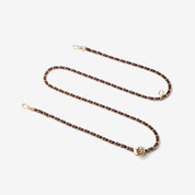 Elegant Adjustable Chain Leather Shoulder Strap- Lychee