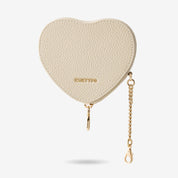Heart Design Kit- Lychee Pouch-Mobile Phone Accessories-AIRPODS & LIPSTICK POUCH-Beige-Custype