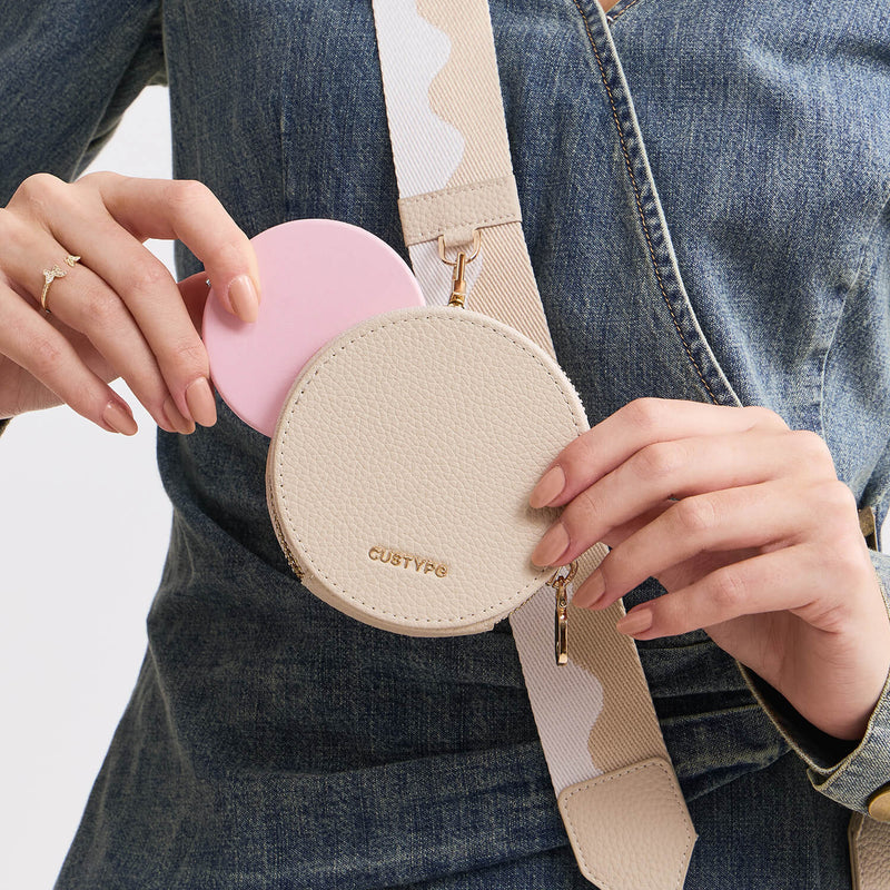 Original Design Set- Bicolor Webbing Crossbody Phone Case With Round Pouch Set-Mobile Phone Cases-Custype