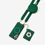 Bloom Pal- Samsung Galaxy Magnetic Wallet Case with Strap & Pouch