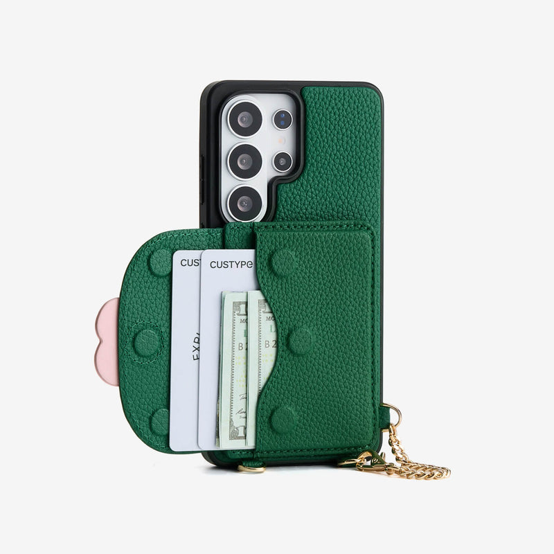Bloom Pal- Samsung Galaxy Magnetic Wallet Case with Strap & Pouch