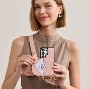 Bloom Pal- Samsung Galaxy Magnetic Wallet Case with Strap & Pouch