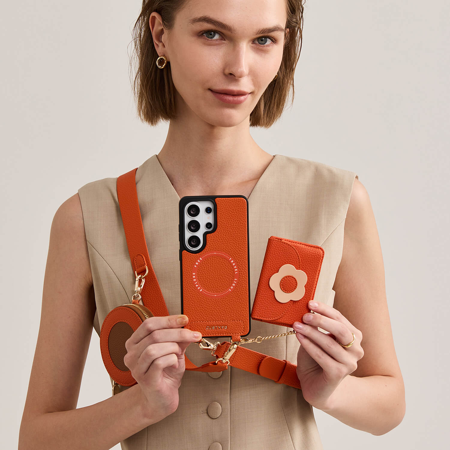 Bloom Pal- Samsung Galaxy Magnetic Wallet Case with Strap & Pouch