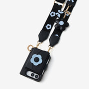 Bloom Pal- Slim Wallet Phone Case with Strap & Flower Charm