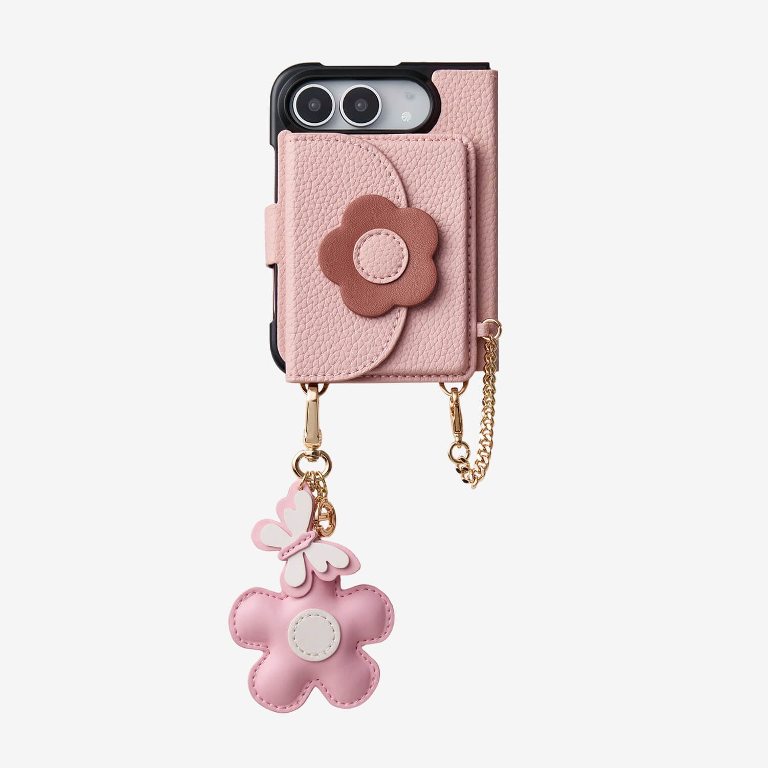 Bloom Pal- Slim Wallet Phone Case with Strap & Flower Charm