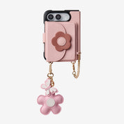 Bloom Pal- Slim Wallet Phone Case with Strap & Flower Charm