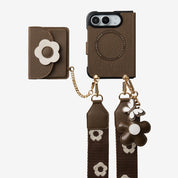 Bloom Pal- Slim Wallet Phone Case with Strap & Flower Charm