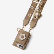 Bloom Pal- Slim Wallet Phone Case with Strap & Flower Charm