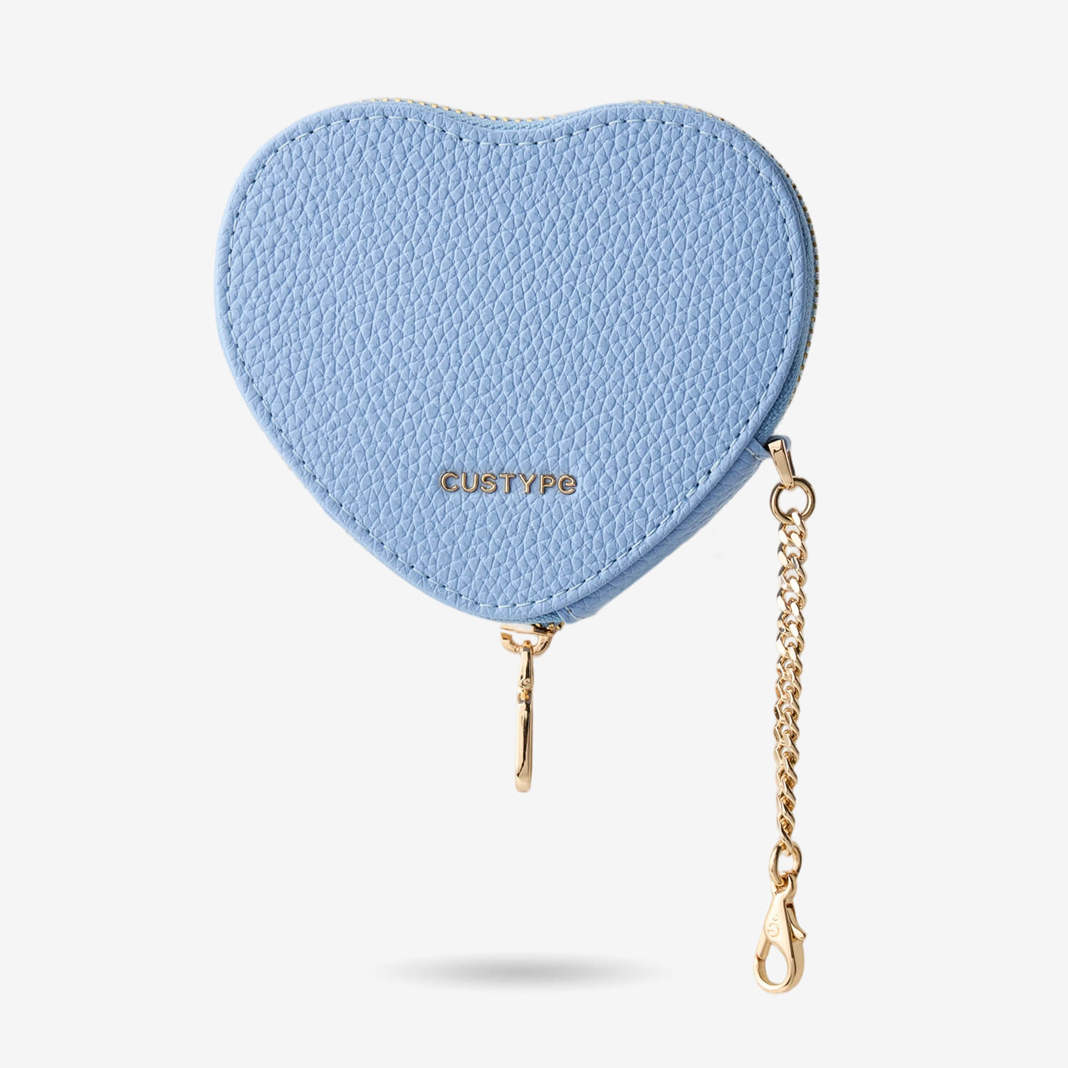 Heart Design Kit- Lychee Pouch-Mobile Phone Accessories-AIRPODS & LIPSTICK POUCH-Blue-Custype