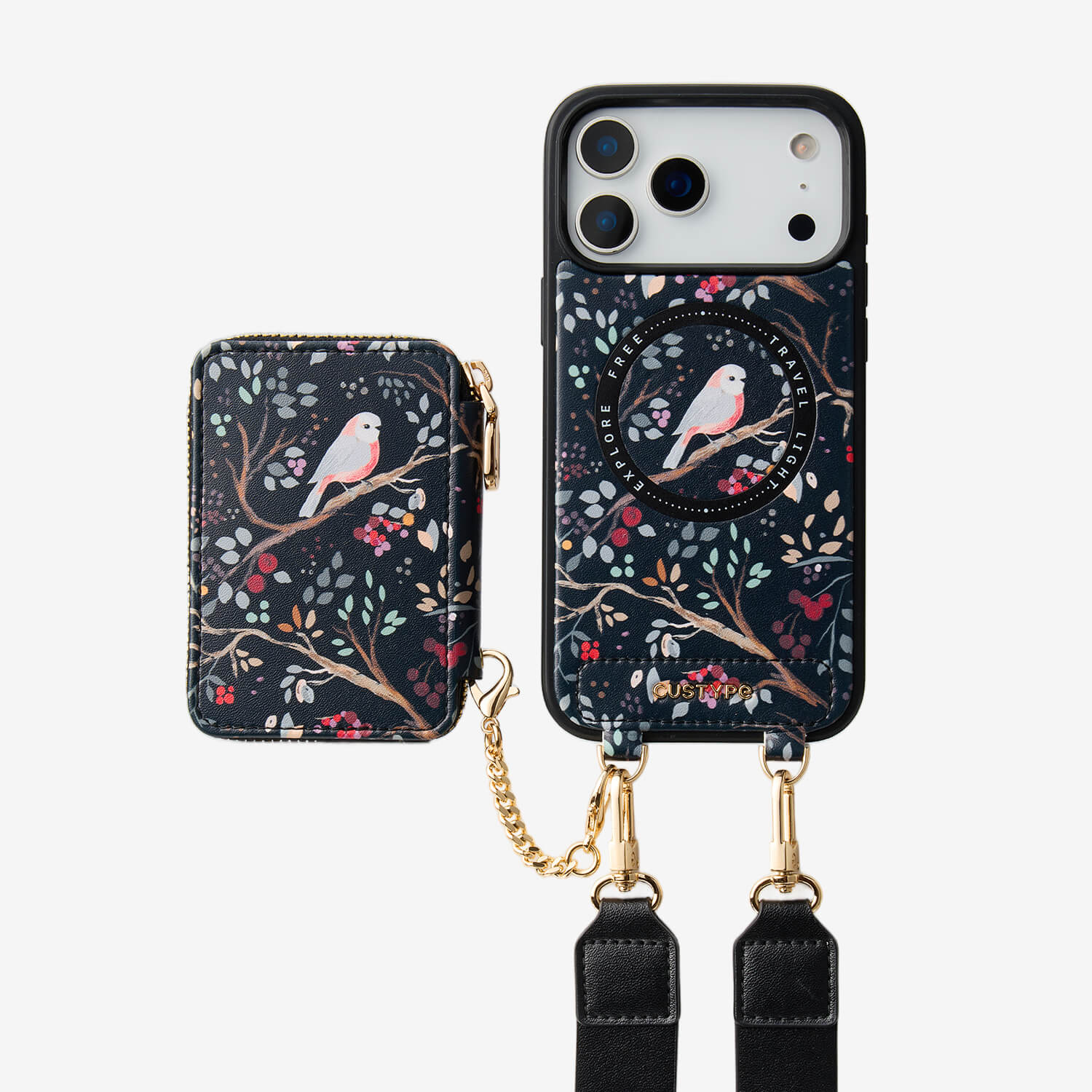 Josie- Botanical Theme Designer Crossbody Phone Case