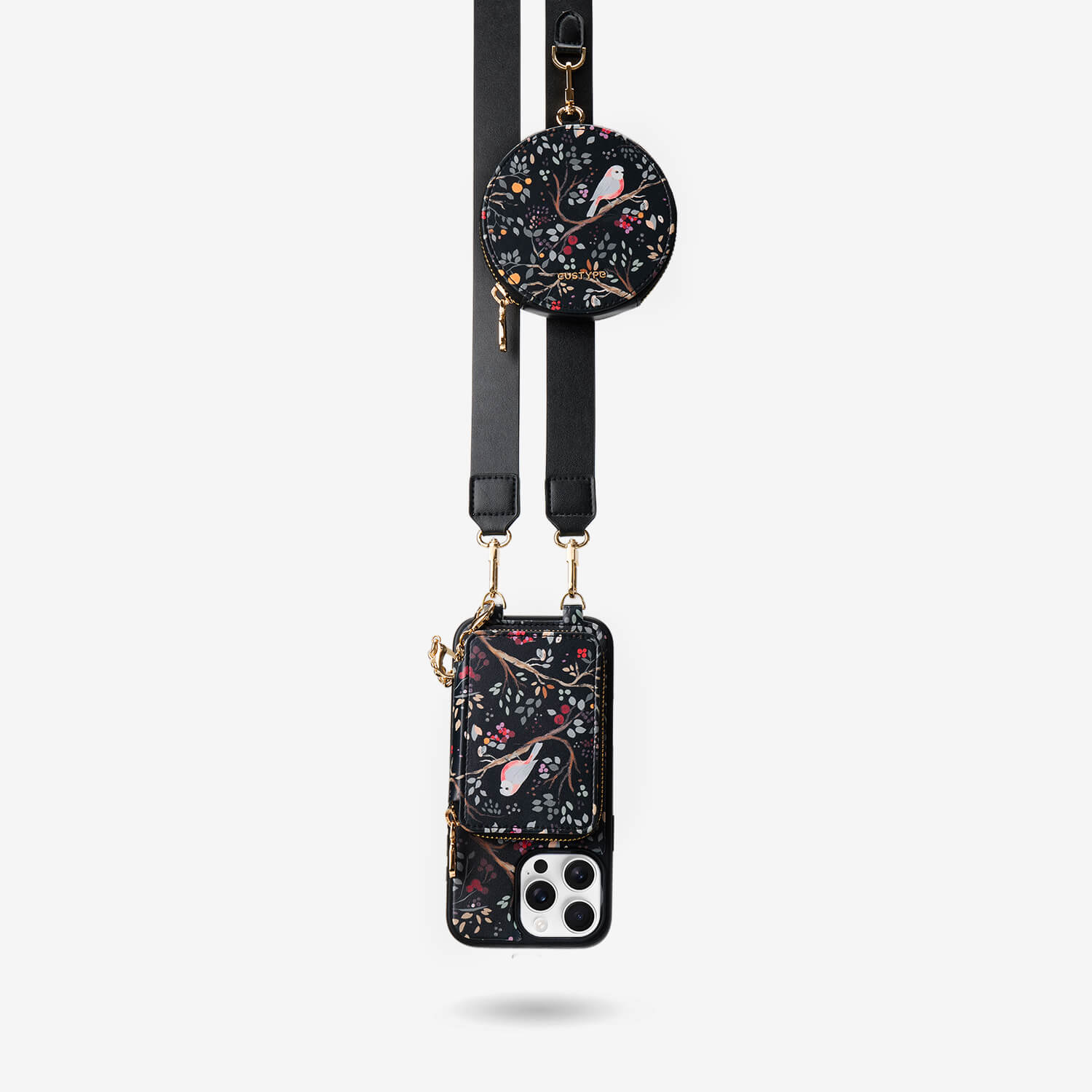 Josie- Botanical Theme Designer Crossbody Phone Case