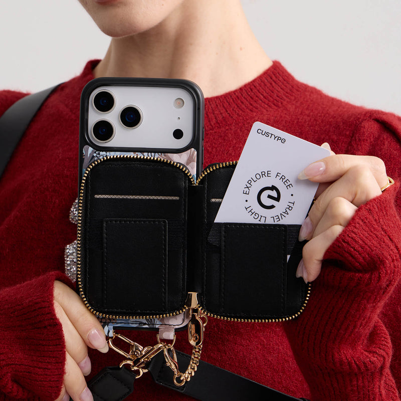 Josie- ボタニカルテーマ デザイナークロスボディスマホケース