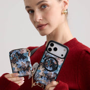 Josie- ボタニカルテーマ デザイナークロスボディスマホケース