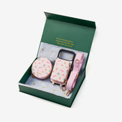 Christmas Gift Set- Wristlet & Phone Charms & Gift Box