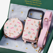 Christmas Gift Set- Wristlet & Phone Charms & Gift Box