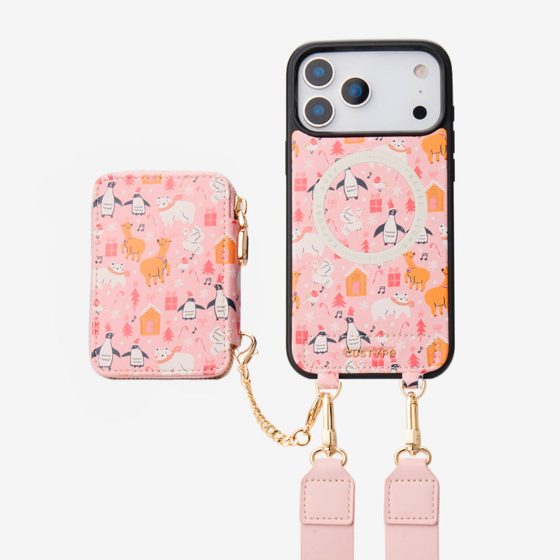 Seiko Sisco- Christmas Theme Designer Phone Crossbody Case with Purse And Pouch