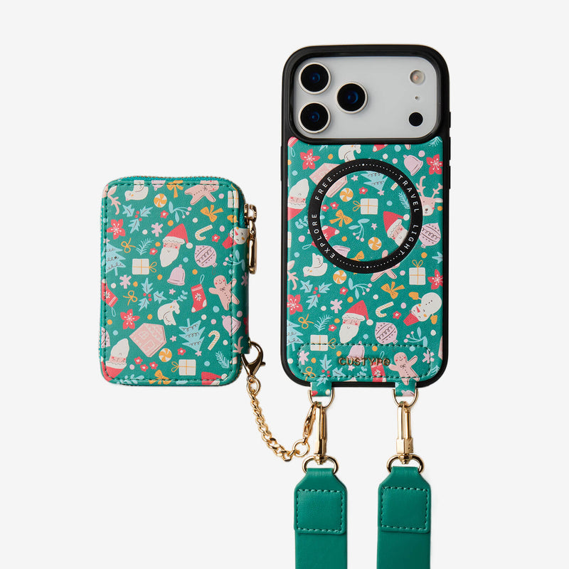 クリスマス限定キット – クリスマステーマ マグネット式ウォレット付きiPhoneケース
