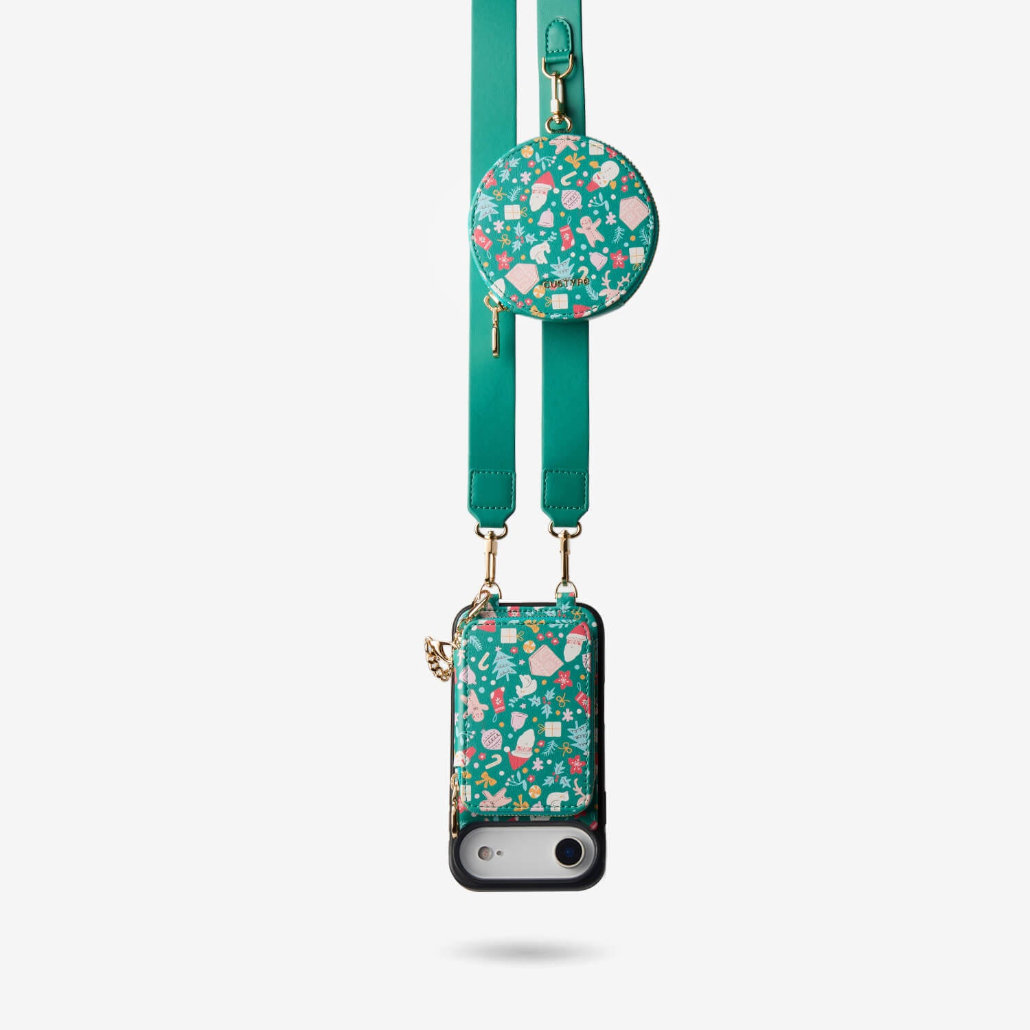 Seiko Sisco- Christmas Theme Designer Phone Crossbody Case with Purse And Pouch