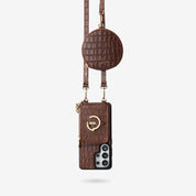 Crocodile Design Set- Samsung Galaxy Sling Grip Wallet Phone Case with Round Purse-Mobile Phone Cases-Custype