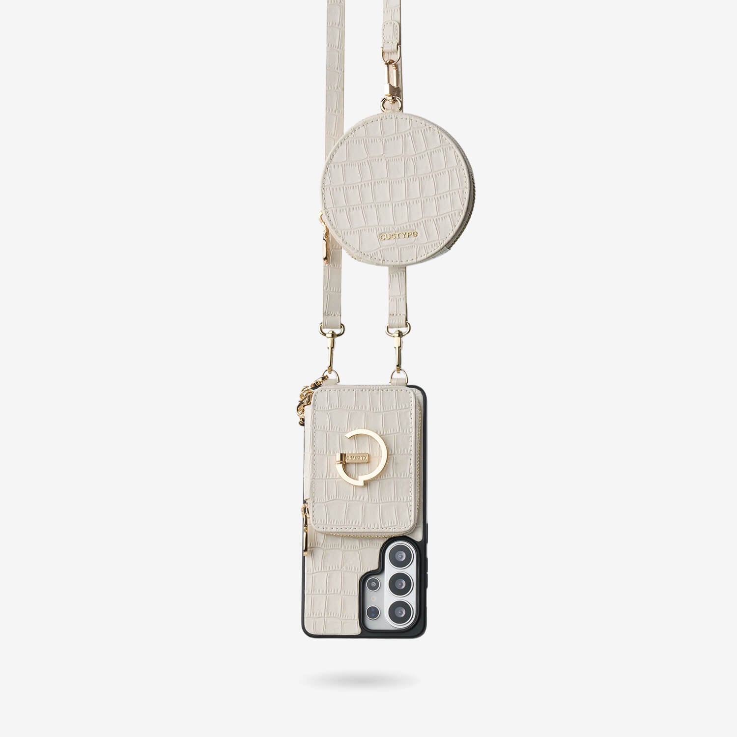 Crocodile Design Set- Samsung Galaxy Sling Grip Wallet Phone Case with Round Purse-Mobile Phone Cases-Custype
