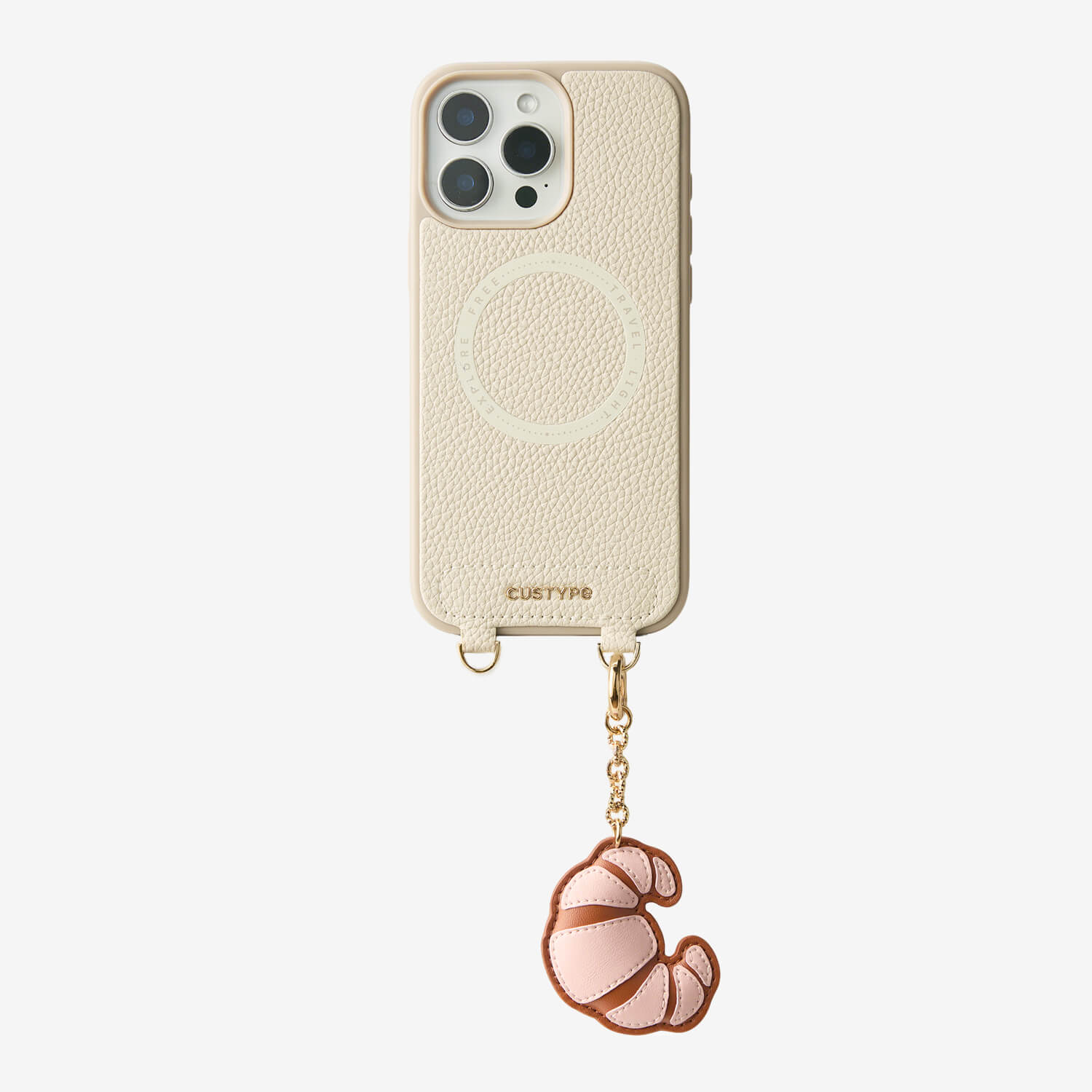 Croissant Phone Case Charms-Mobile Phone Accessories-METAL HOOK & MICROFIBER LEATHER