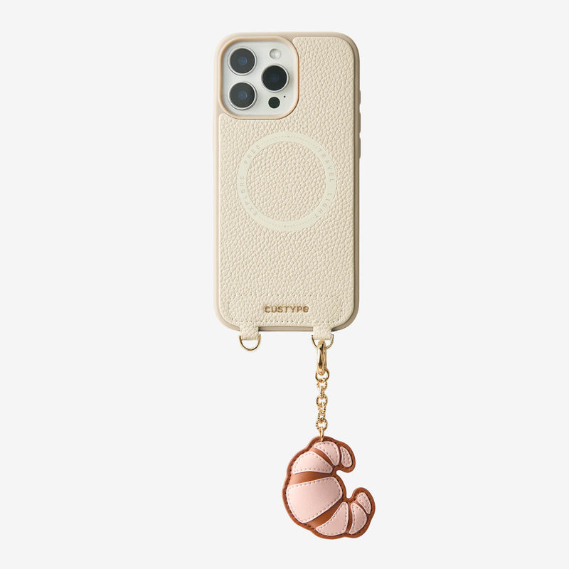 Croissant Phone Case Charms-Mobile Phone Accessories-METAL HOOK & MICROFIBER LEATHER