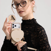 モランディグレースキット – クロスボディストラップ＆ハートポーチ付きフォンケース