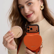 モランディグレースキット – クロスボディストラップ＆ハートポーチ付きフォンケース