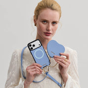 ハートデザインキット - 取り外し可能なハートポーチ付きクロスボディiPhoneケース - iPhone 15