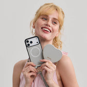 ハートデザインキット - 取り外し可能なハートポーチ付きクロスボディiPhoneケース - iPhone 15