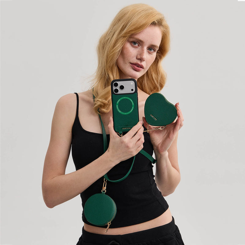 Heart Design Kit- Crossbody iPhone Case with Detachable Heart Pouch-Mobile Phone Cases-Custype