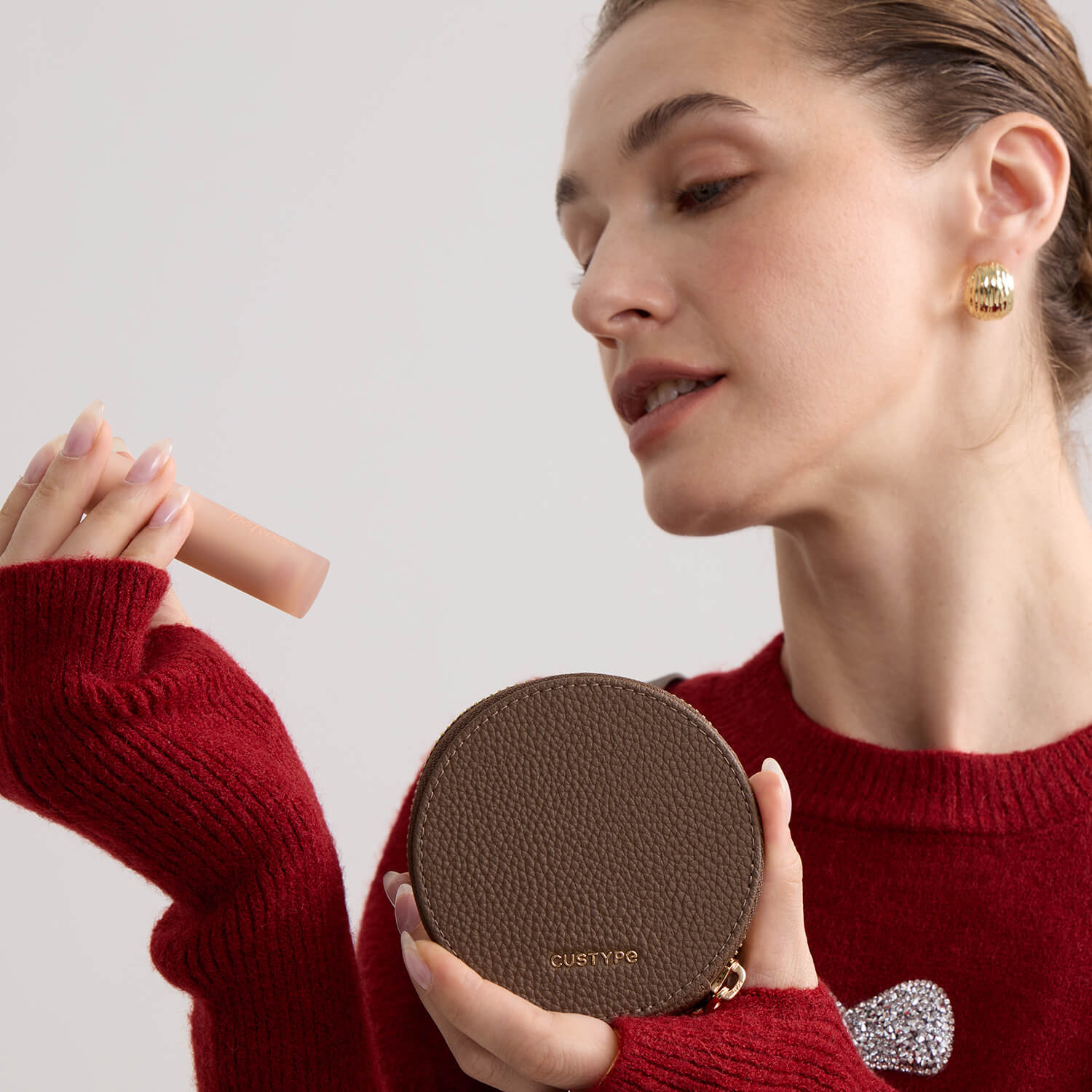 モランディグレースキット – クロスボディストラップ＆ハートポーチ付きフォンケース