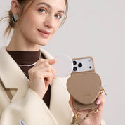 モランディグレースキット – クロスボディストラップ＆ハートポーチ付きフォンケース