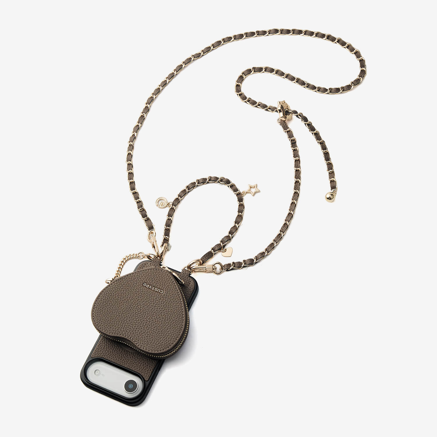 Morandi Grace Kit- Crossbody iPhone Case with Heart Pouch