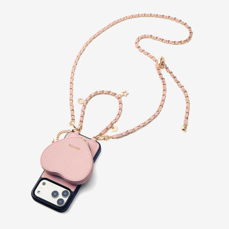 Allure Chain Series- iPhone Case with Heart Pouch & Chain Strap - iPhone 17 Pro Max