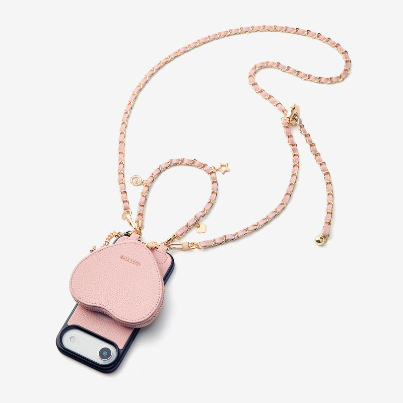 Allure Chain Series- iPhone Case with Heart Pouch & Chain Strap-Custype