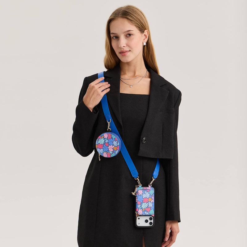 Gale Switzer -ブルームテーマ マグネット付きウォレット クロスボディ iPhoneケース