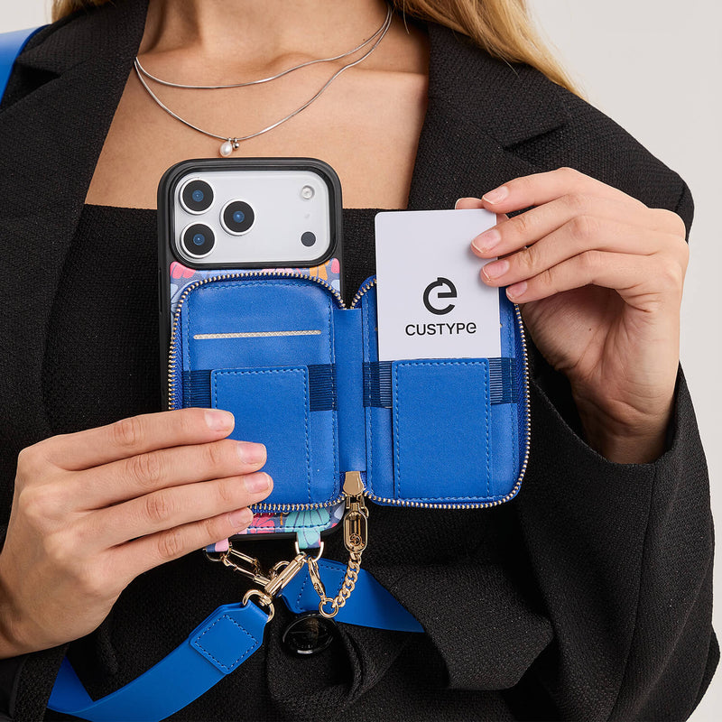 Gale Switzer -ブルームテーマ マグネット付きウォレット クロスボディ iPhoneケース