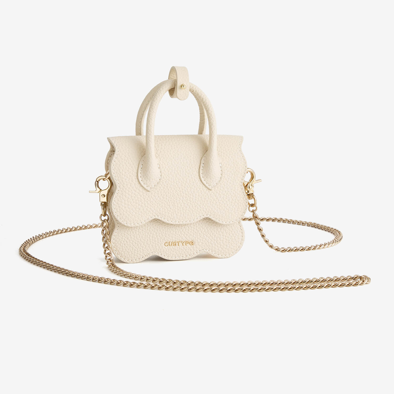 AirPods Pouch- Crossbody Mini Flap Bag-AirPods case-Lychee Pattern Leather Mini Zip Pouch