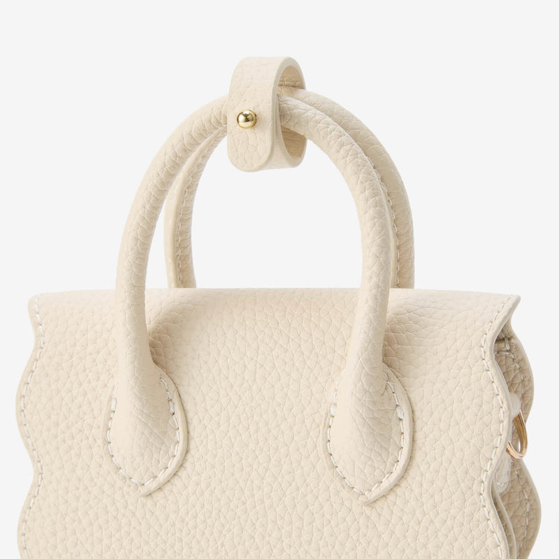 AirPods Pouch- Crossbody Mini Flap Bag-AirPods case-Lychee Pattern Leather Mini Zip Pouch