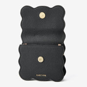 AirPods Pouch- Crossbody Mini Flap Bag-AirPods case-Lychee Pattern Leather Mini Zip Pouch