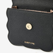 AirPods Pouch- Crossbody Mini Flap Bag-AirPods case-Lychee Pattern Leather Mini Zip Pouch