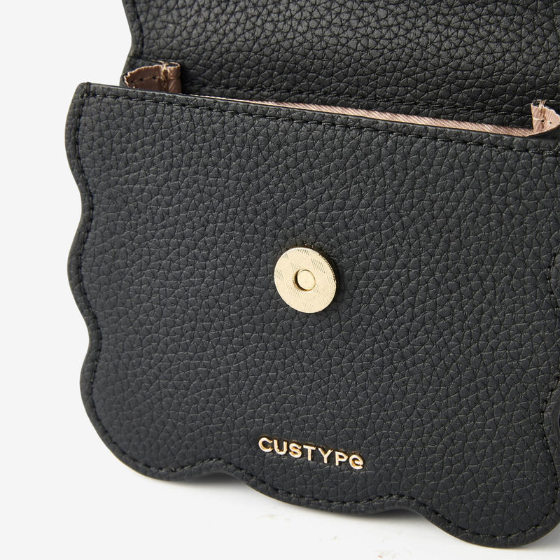 AirPods Pouch- Crossbody Mini Flap Bag-AirPods case-Lychee Pattern Leather Mini Zip Pouch