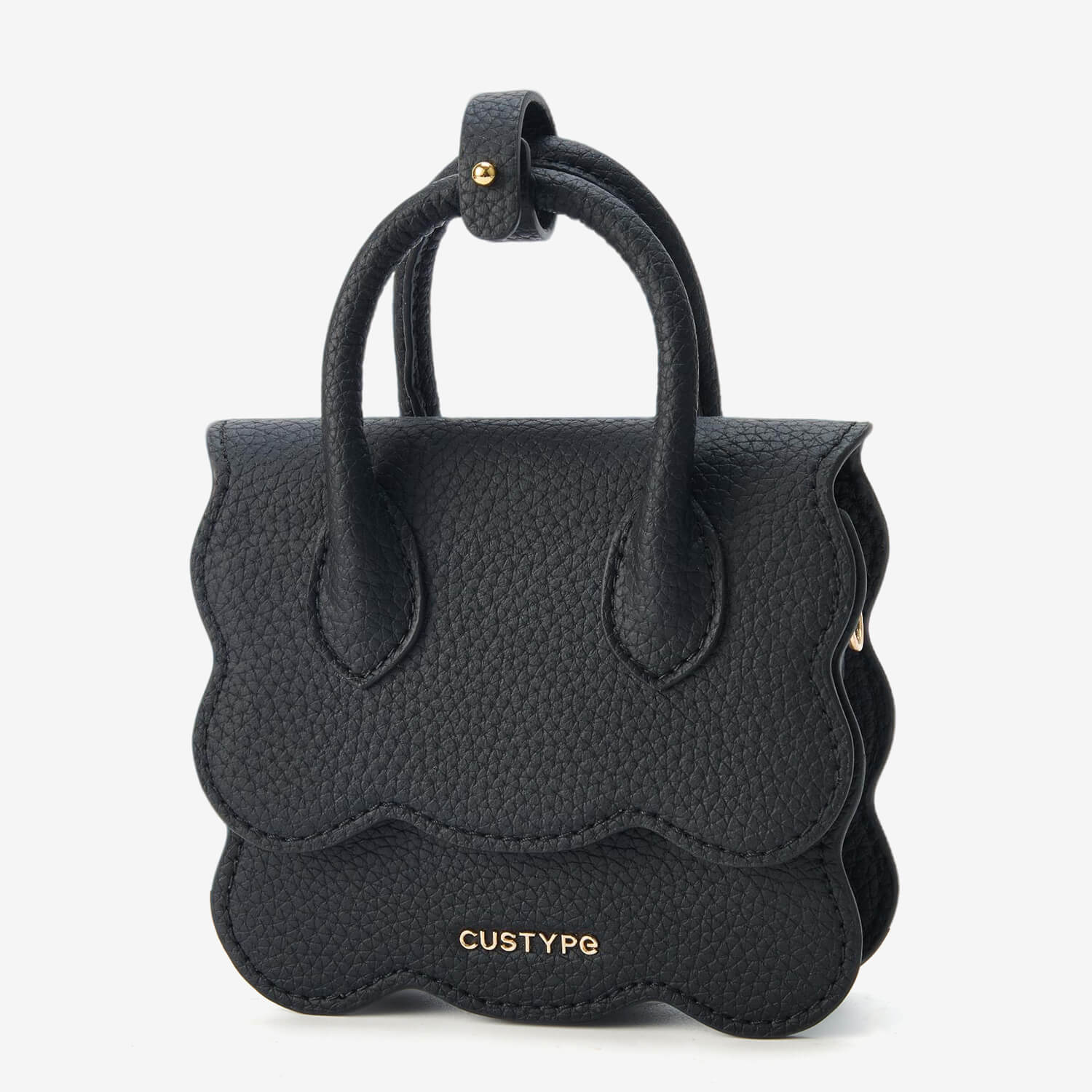 AirPods Pouch- Crossbody Mini Flap Bag-AirPods case-Lychee Pattern Leather Mini Zip Pouch