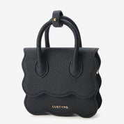 AirPods Pouch- Crossbody Mini Flap Bag-AirPods case-Lychee Pattern Leather Mini Zip Pouch