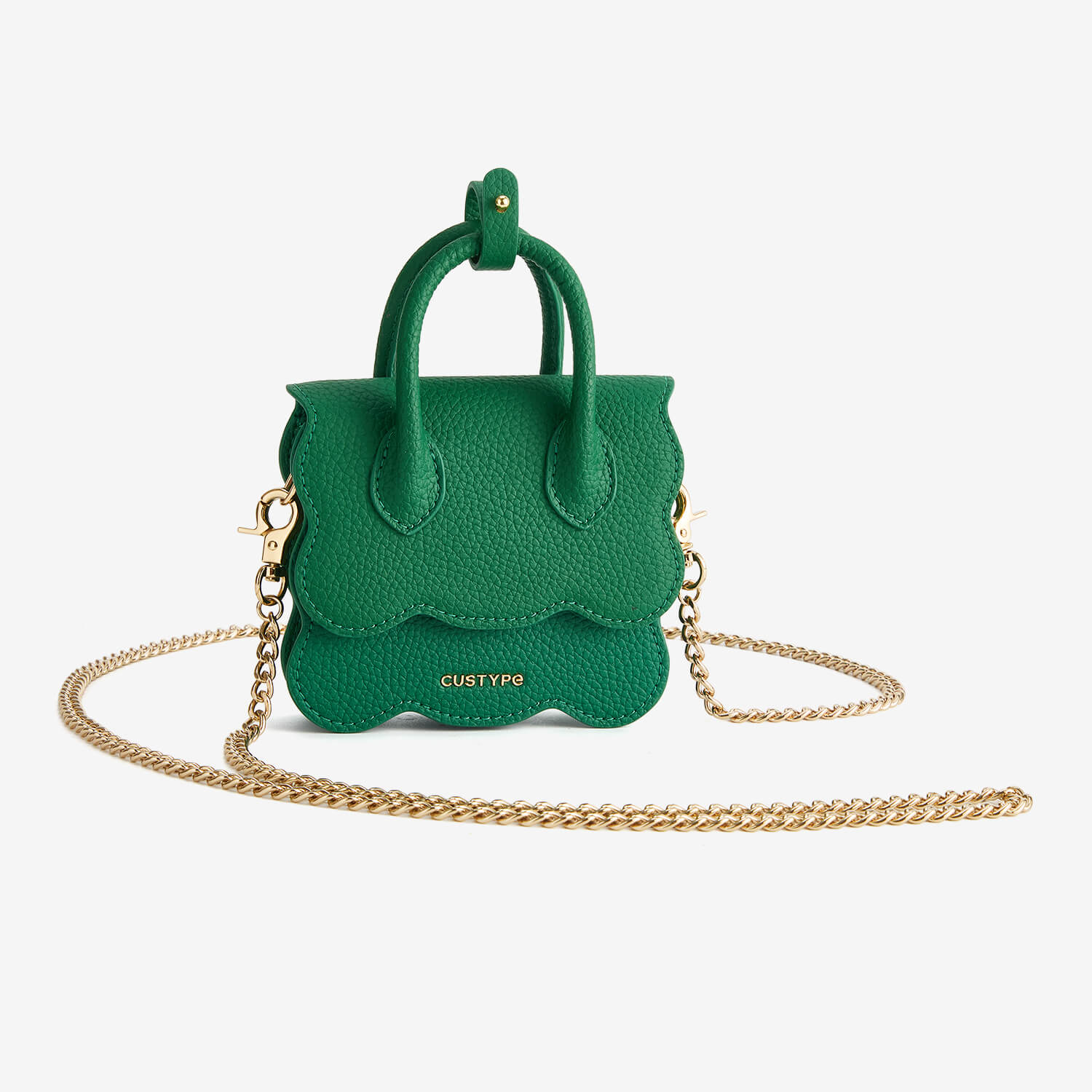 AirPods Pouch- Crossbody Mini Flap Bag-AirPods case-Lychee Pattern Leather Mini Zip Pouch