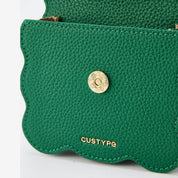 AirPods Pouch- Crossbody Mini Flap Bag-AirPods case-Lychee Pattern Leather Mini Zip Pouch