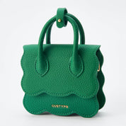 AirPods Pouch- Crossbody Mini Flap Bag-AirPods case-Lychee Pattern Leather Mini Zip Pouch